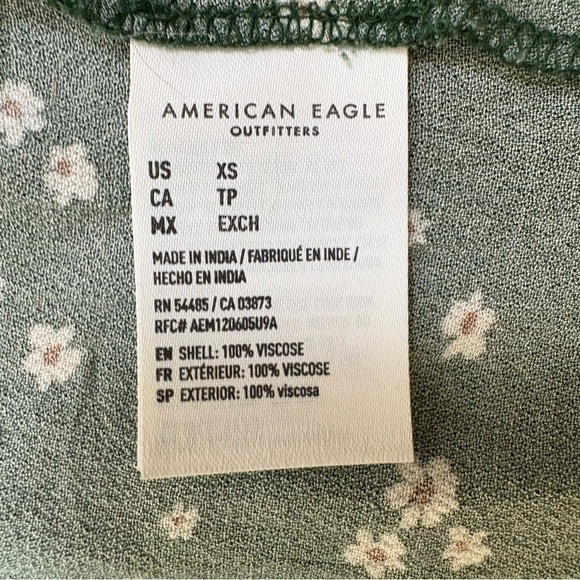 American Eagle 90sY2K Floral Ditzy Ditsy Print Midi Slip Dress Cowl Neck XS - Picture 13 of 15